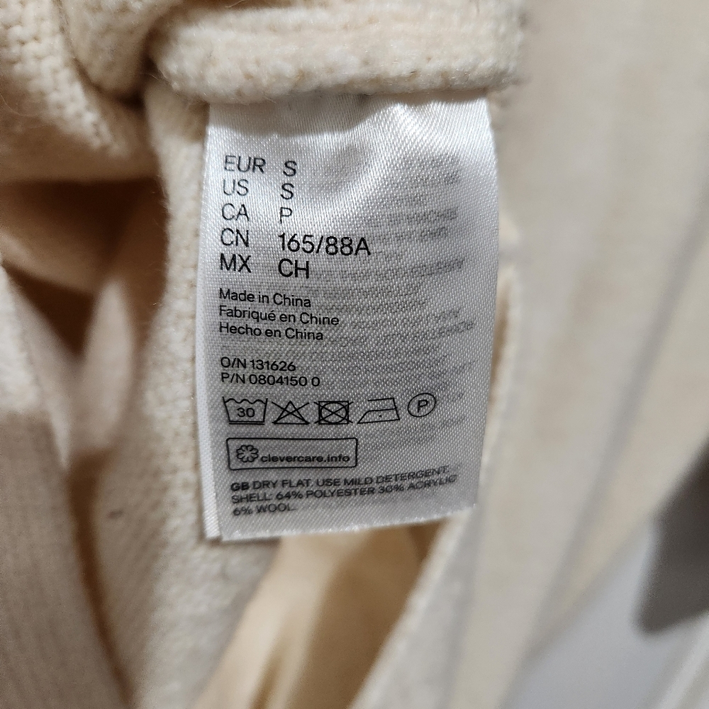 Pringle Of Scotland x H&M Sweater Dress  Limited Collection Size S Off White - Picture 8 of 9
